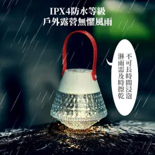 【防水觸控】水晶氛圍燈三色露營燈(帳篷燈 照明燈 應急燈 戶外燈 吊燈 裝飾燈 庭院燈 花園燈 擺攤 掛燈)