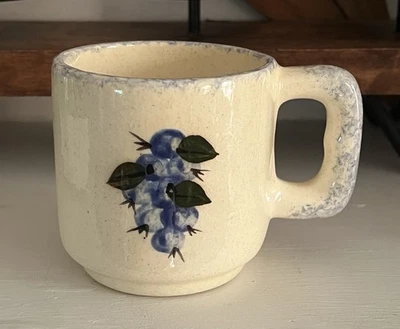 Debbie's Blueberry Ware Handmade Creamic Mug New Blue Sponge Cup