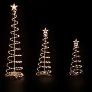 Northlight 3 Spiral Christmas Trees Star Tree Topper 3, 4, 6ft Clear Lights