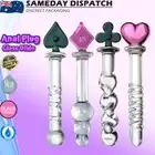 Crystal Glass Dildo Anal Plug Wearable Butt Plug Thruster Vagina Adult Sex Toy