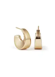 Otiumberg Arc Chunky 14kt Gold Vermeil Hoop Earrings ONE SIZE