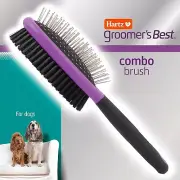 Hartz Harts Groomer's Groomers Best Combo Dog Brush Dual Sided Comb Dogs Pets