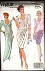 Vogue Pattern 8061 Ladies Mock Wrap Dress Size 14, 16, 18