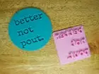 Better Not Pout Fondant Embosser Cookie Stamp Cheeky Christmas Party