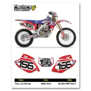 2005-2014 HONDA CRF 450 X Dirt Bike Graphics Motocross Custom Number Plates TLD