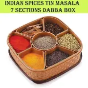Plastic Masala Box 7 Masala Spices Storage Container Dabba Box Indian AUS FS