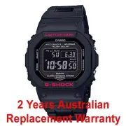 CASIO G-SHOCK BLUETOOTH SOLAR MULTIBAND6 WATCH GW-B5600HR-1 BLACK RED METAL BAND