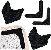 HOODANCOS 12Pcs Shaped Curling Carpet Stickers Reusable Washable Non Slip for Adhesion Hardwood Tile Floors Safe for