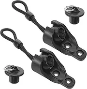 Uonlytech 1Set Versatile Bungee Cord Kit with End Cap Accessories for Roller Blinds Windproof Ball Lock for Secure Fit No Drill Curtain Rod Brackets for Enhanced Durability