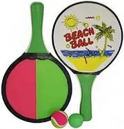 Double Sided Garden Beach Paddle Tennis And Catch, Bat And Ball Set