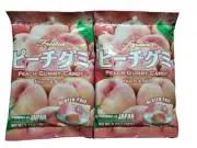 Japanese Kasugai Peach Gummy Flavor (2) bags 3.59 oz each - Free Shipping !!!