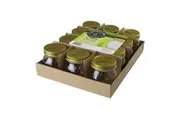 36 x Gold Lid Glass Storage Jar 300ml Wedding Favours Kitchen Conserve Jam Spice