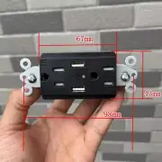 110V Dual USB Port Wall Socket Charger AC Power Receptacle Outlet Panel NEW