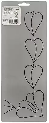 Quilting Stencil Ivy Leaf Heart Border 2" Leafy Quilt Pattern Quilters Template