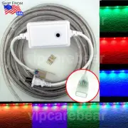 1M-50M 110V 3528 SMD RGB 60 LED/M Color StripRope Light IP68 Waterproof +Control