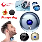 Electric Shaver Razor Men Beard Trimmer Portable Waterproof Cordless Mini USB AU