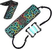 Pushup Board for Men | Color-Coded Folding Push up Board | Indoor Workout Equipment Non-Slip Floor Strength Trainer with Comfortable Grip for Muscle Building