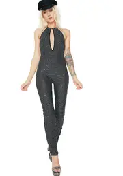 [Jaded London] Diamonte Plunge Catsuit