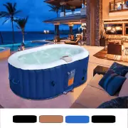 ALEKO Oval Spa Inflatable 2 prs Hot Tub Personal Spa 145 Gallon with Drink Tray
