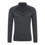 Mountain Warehouse Mens Ventina Seamless Zip Neck Base Layer Top