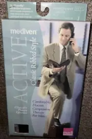 Mediven Active Sz S Compression Socks Calf Closed Toe 16-20mmHG New 04551 Black