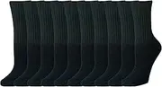 [Amazon Essentials] Women's Cotton Lightly Cushioned Crew Socks, 10 Pairs