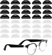 Wzenclave 40 Pcs Glasses Nose Pads silicone nose pad for glasses, anti indentation handle for Glasses Comfort Anti Slip Nose Bridge Pads Pieces for Eyeglasses Sunglass Nose Pads Replacement Stick On