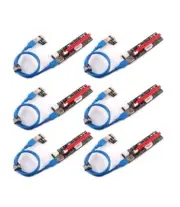 Ubit 6 Pack Latest PCI-E Riser Adapter Card + 60cm USB 3.0 Cable 16X to 1X