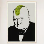 Galrie Banksy Turf War 2003 Artwork - Master Edition Print on Archival Quality Paper, Wood Frame, 70 x 100cm (28 x 40inch)