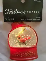 Christmas Lantern Cardinal Snow Globe Battery Operated ORNAMENT Light-Up New