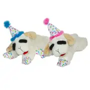 Multipet Lamb Chop w/Birthday Hat Dog Toy 1 Each/10.5 i