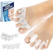 Pack of 4 Toe Separators, Toe Separator Silicone, Hallux Valgus Correction, Toe Separator Hallux Valgus, Hammer Toe Correction for Relaxing the Toes, Toe Spacer for Men and Women