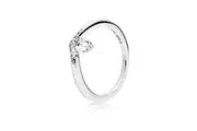 PANDORA JEWELS Mod. WISHBONE SILVER - RING WITH CLEAR CUBIC ZIRCONIA - Size 50
