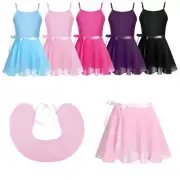 Kid Girl Gymnastics Ballet Leotard+Tutu Skirt Dance Dress Dancewear Set Costume