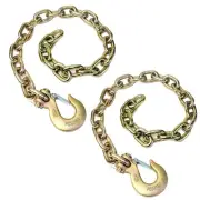 (Pack of 2) 35-Inch Trailer Safety Chain with 5/16-In Clevis Snap Hook, 18,80...