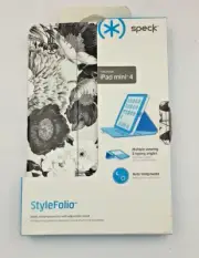 8 Pcs Speck Stylefolio Case iPad Mini 4 -Vintage Bouquet Grey/Purple #C175