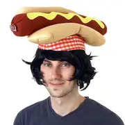 Plush Hot Dog Hat
