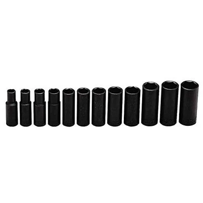 357 - 3/8Inch Drive 12 PCS Set- 6 Point Deep Metric Imp. Sockets 8mm - 19mm