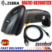 Zebra Symbol DS6707-DC20007ZZR Handheld Wired 1D 2D Barcode Scanner W/ USB Cable