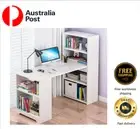 multi-shelf workstation Computer Desk with 6 Storage Shelves