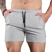 [Surenow] Men's Running Shorts Lightweight Gym Workout Bodybuilding Shorts 3 Inch Quick Dry Athletic Shorts for Men with Pocket