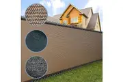 20m x 2m Fence Windscreen Privacy Screen Shade Cover Dark Green Fabric Mesh Garden