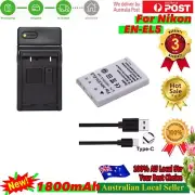 Battery + Usb C Charger For Nikon Coolpix P80 P90 P100 P500 P510 P520 P3 P4 P53