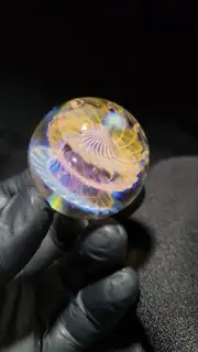 Marble #463 by Ryan Whitmore Contemporary Borosilicate Glass Marble 1.69 inch