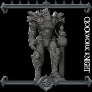 Clockwork Knight Fighter Resin Miniature 28mm 32mm Dungeon Dragons D&D RPG