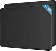 2 Pack Mouse Pads Mousepads Gaming Desk Mat Table Protector for PC Video Game Enthusiasts, Graphic Designers, Animators, Essential Office Accessories for Wired or Wireless Mouses, Computers - Black