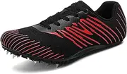 [SUMECH] Men's Women's Track & Field Shoes, Teenagers Boys 8 Spikes Sneakers Breathable Running High Jump Racing Shoes