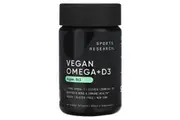 Sports Research, Vegan Omega + D3, 60 Veggie Softgels