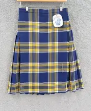 Vtg Strathmore Scottish Kilt 100% Wool Pleated Women’s Size 6 NWT Made Scotland