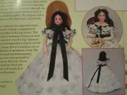 12.5" Jointed Doll Southern Belle Dress Pattern /Barbeque Scarlett Gone Wind
